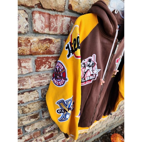 VTG NLBM all stars big boy negro leagues mens XL Museum patch hoodie brown EUC - Picture 3 of 16